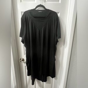 Plain Mesh High Low Hem T-Shirt